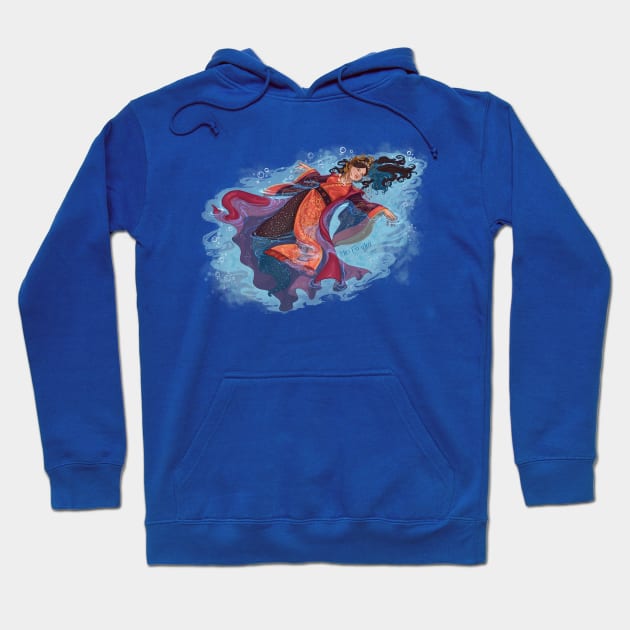 Mili Fay’s Moray Eel, Han Dynasty Serene Mermaid Hoodie by Mili Fay Art